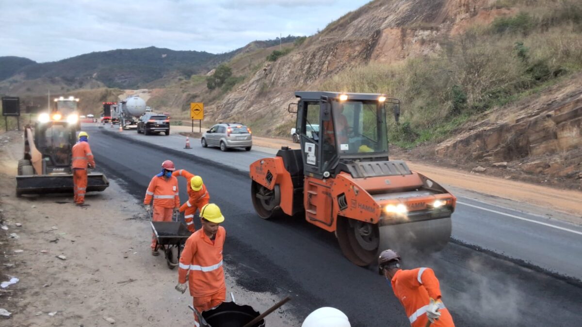Obras na BR-381 seguem em diferentes trechos entre Caeté e Governador Valadares; confira onde haverá intervenções