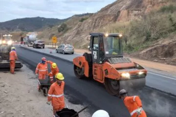 Obras na BR-381 seguem em diferentes trechos entre Caeté e Governador Valadares; confira onde haverá intervenções
