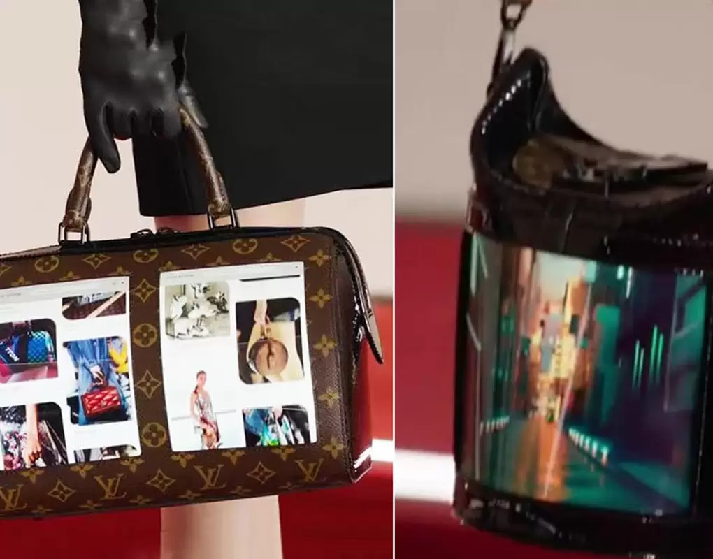 Bolsas com tela OLED flexíveis são o futuro da moda