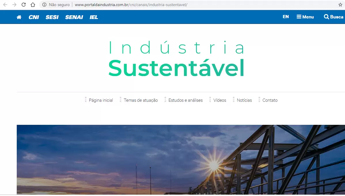 Novo site da CNI destaca atuação da indústria na agenda de meio ambiente e sustentabilidade