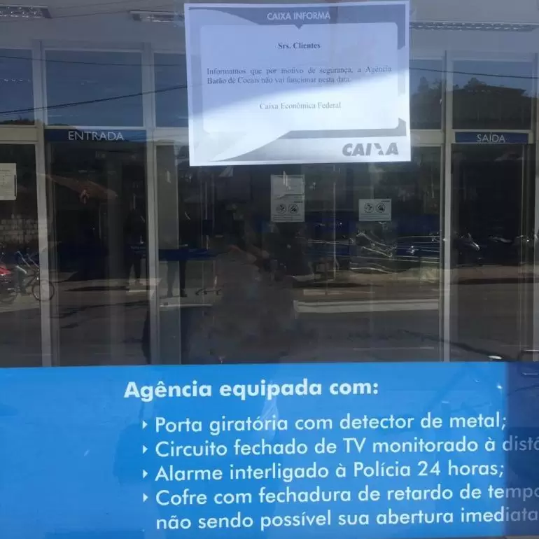 Agência da Caixa em Barão de Cocais fecha as portas devido ao risco de rompimento de barragem