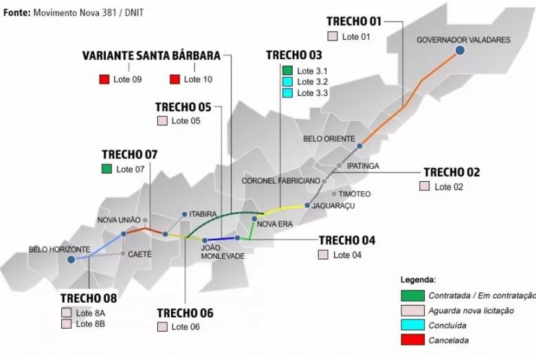 Deputados da Comissão de Fiscalização Financeira e Controle agendam visita técnica à BR-381