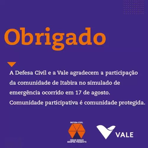 “O simulado para nós foi um sucesso”, afirmou gerente da Vale “O simulado para nós foi um sucesso”, afirmou gerente da Vale