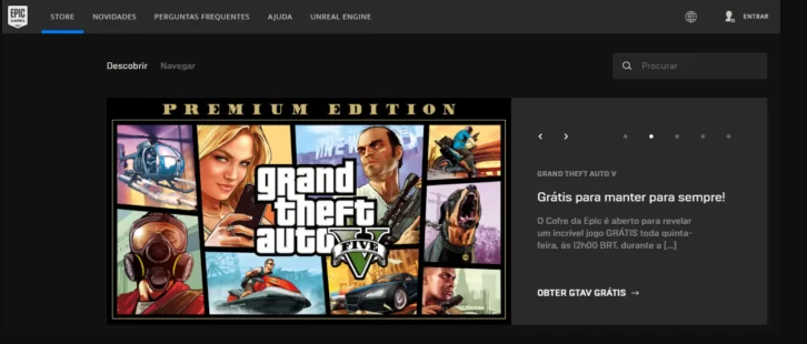 GTA 5 gratuito congestiona Epic Games Store; saiba como pegar GTA 5 gratuito congestiona Epic Games Store; saiba como pegar