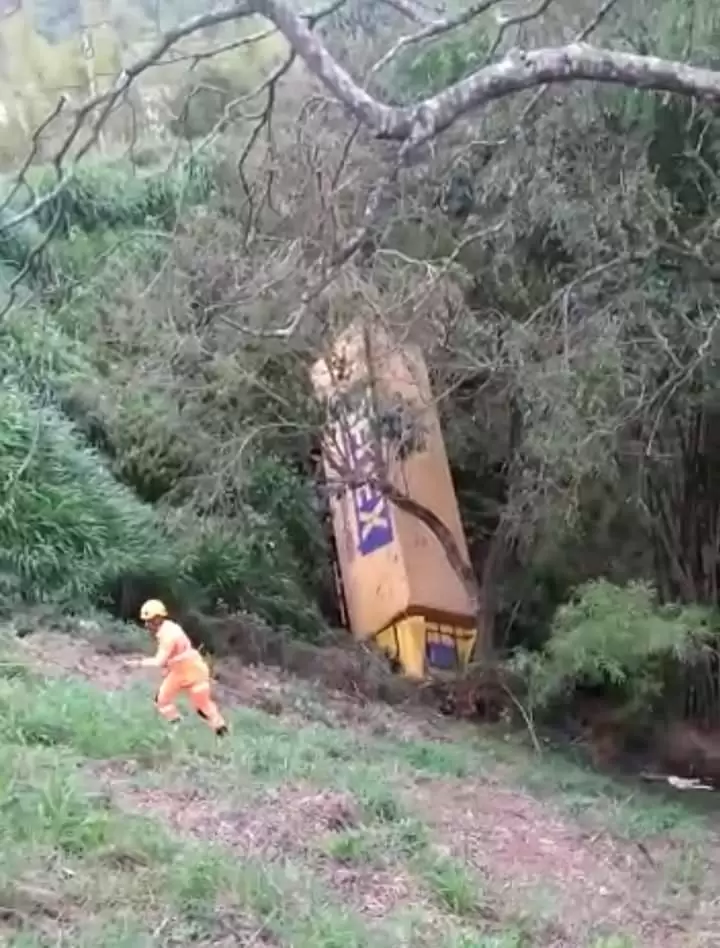 Motorista morre após cair com caminhão em ribanceira na BR-262 Motorista morre após cair com caminhão em ribanceira na BR-262
