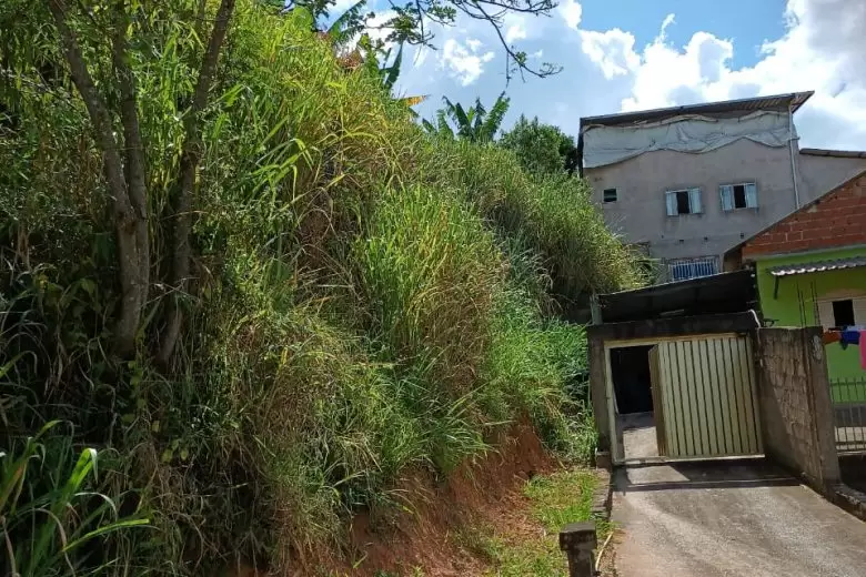 Prefeitura não encontra proprietário do lote e matagal continua invadindo casa de senhora em Monlevade