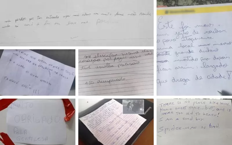 ‘O crime pede perdão’: ladrões que deixaram bilhetes de desculpas ‘O crime pede perdão’: ladrões que deixaram bilhetes de desculpas