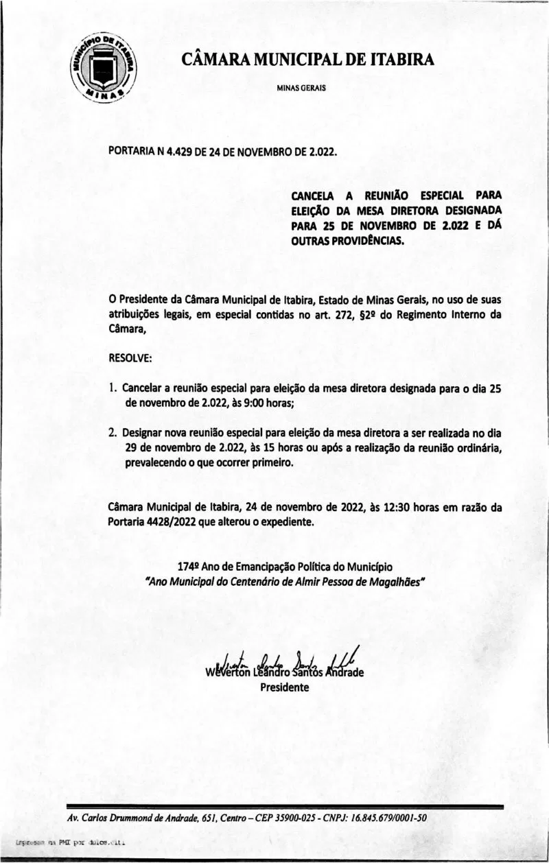 Após interferência do prefeito, Vetão tenta adiar eleição da Câmara e revolta vereadores