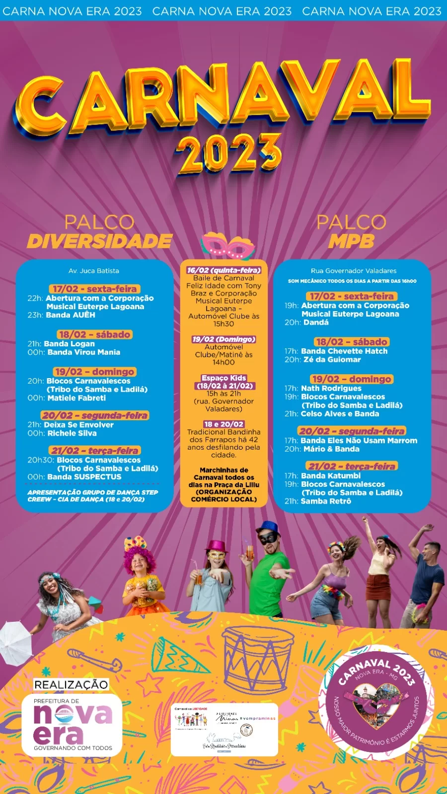 Confira a programação do Carnaval de Nova Era