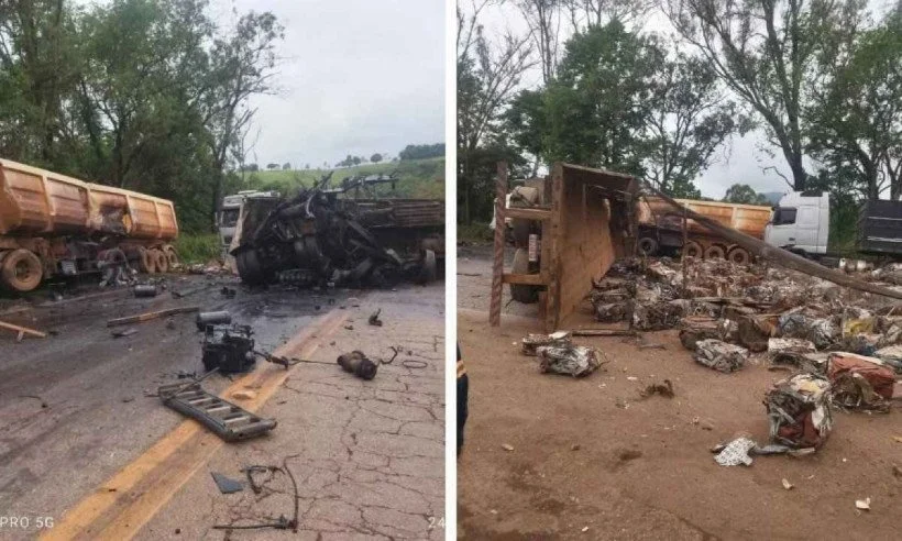 Acidente envolvendo seis veículos fecha pista da BR-040
