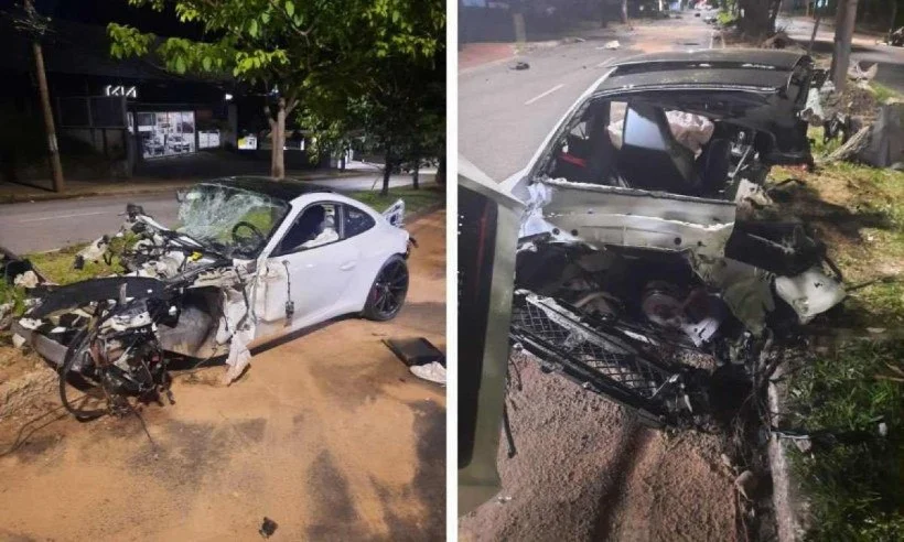 Motorista de Porsche que causou acidente em BH ficou calado durante o depoimento