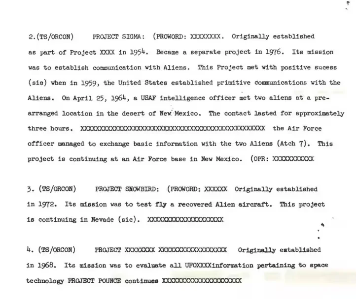 Documentos vazados podem indicar que autoridades dos EUA se reuniram com dois alienígenas