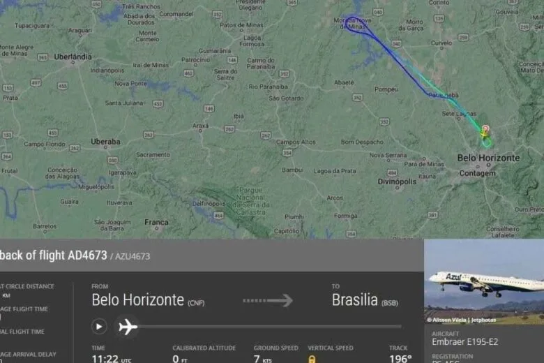 Voo da Azul: avião que decolou de Confins para Brasília sofre pane no ar Voo da Azul: avião que decolou de Confins para Brasília sofre pane no ar