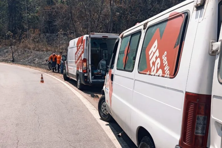 Acidente de moto deixa duas pessoas feridas na estrada do Forninho, entre João Monlevade e Itabira