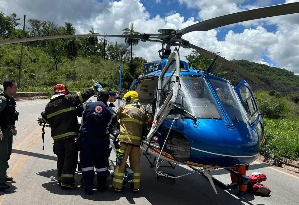 Morre uma das vítimas do grave acidente na BR-381, em Caeté; um dos feridos é socorrido em estado grave