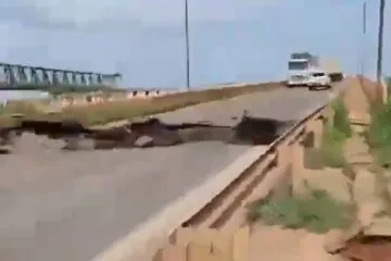 Vereador registra momento em que ponte racha e cai no Tocantins; assista ao vídeo