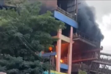 Incêndio em usina da Vale assusta moradores de Itabira com fumaça densa