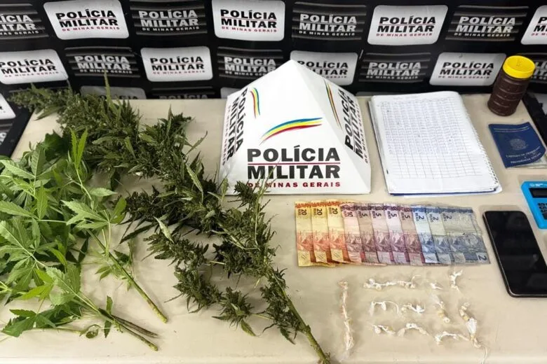 Polícia Militar prende suspeito de tráfico e apreende drogas em João Monlevade