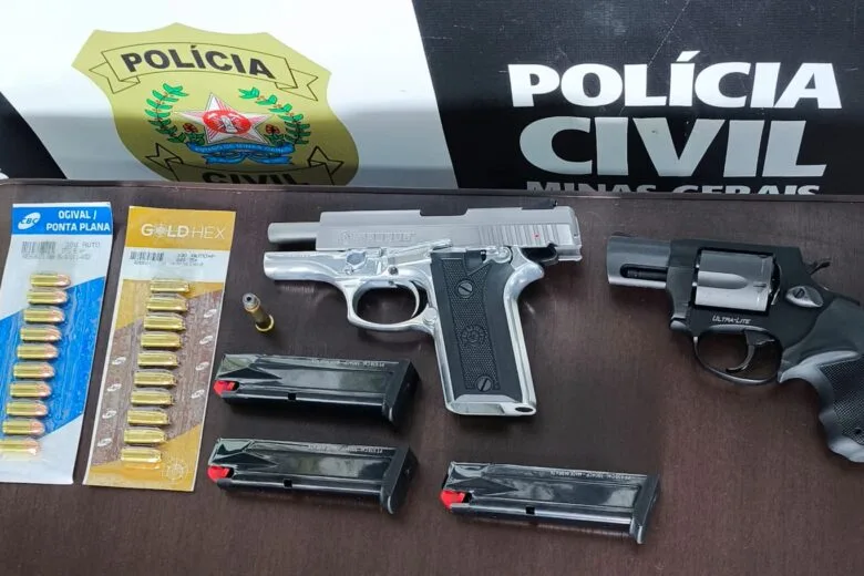 Suspeitos de matar idoso na véspera de Natal tem armas apreendidas pela Polícia Civil de Santa Bárbara