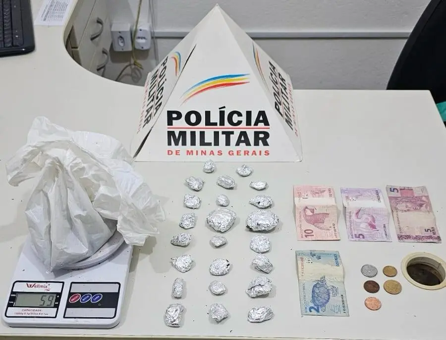 Polícia Militar prende suspeito de tráfico de drogas em Catas Altas