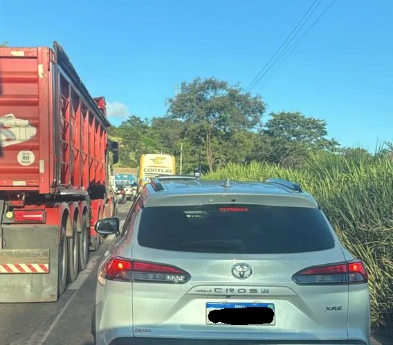 BR-381 tem registro de congestionamento nesta quinta-feira, na chegada a Belo Horizonte