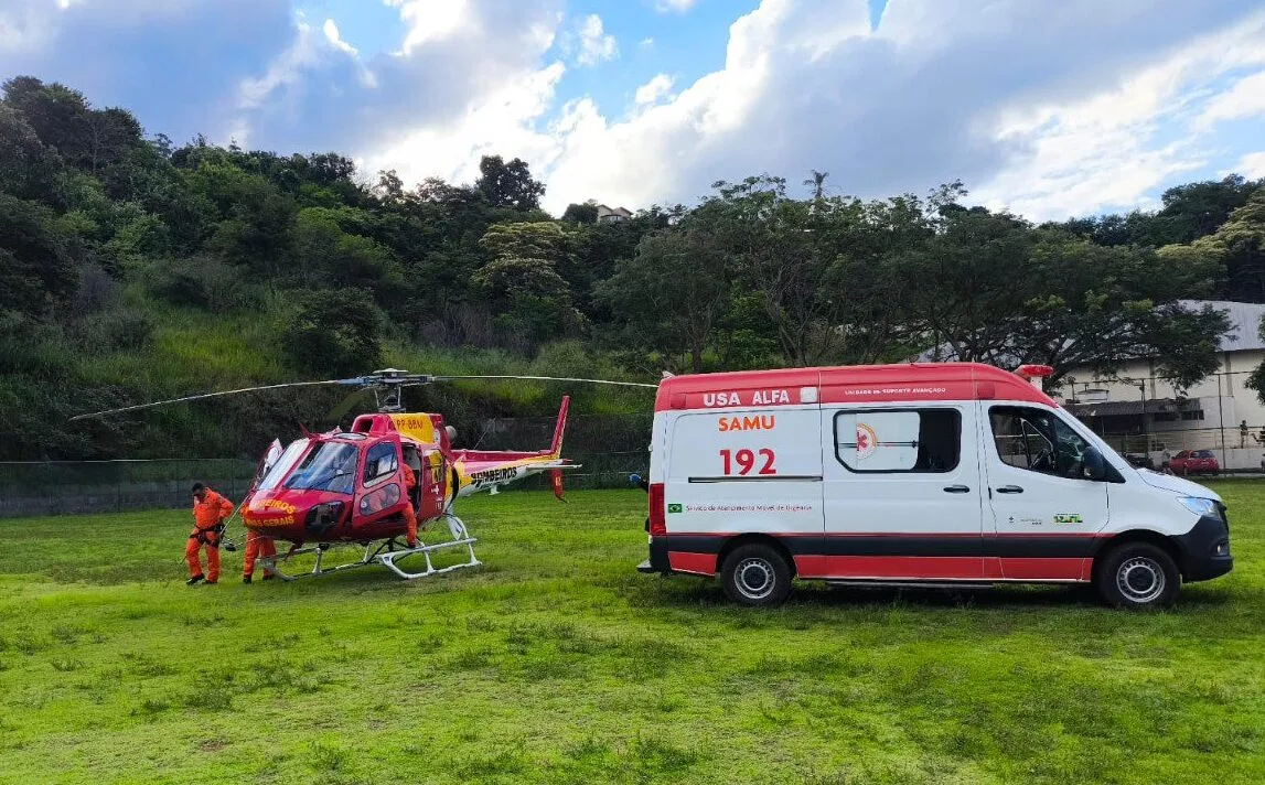 Itabira: homem sofre choque elétrico e despenca de sete metros de altura