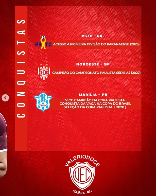 Léo Couto é o novo reforço do Valério para a lateral direita