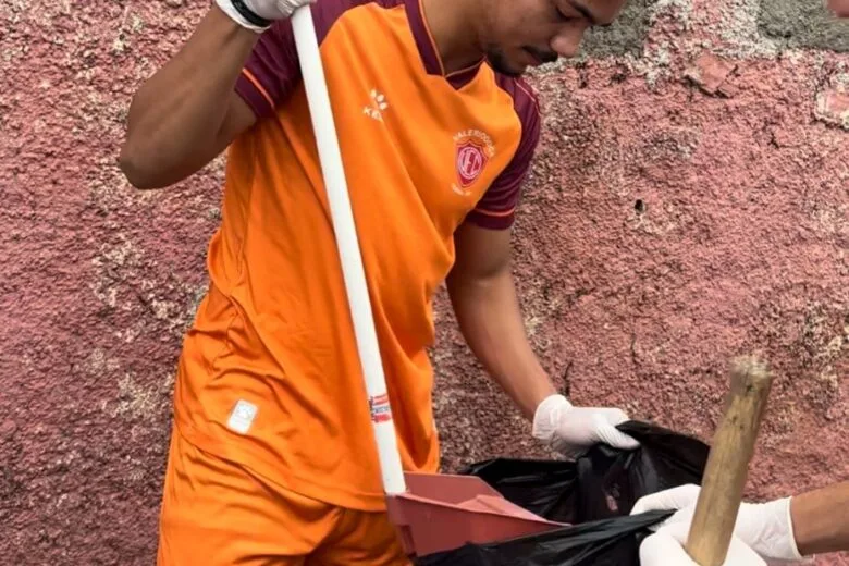 Valério realiza ação de conscientização ambiental em seu estádio Valério realiza ação de conscientização ambiental em seu estádio