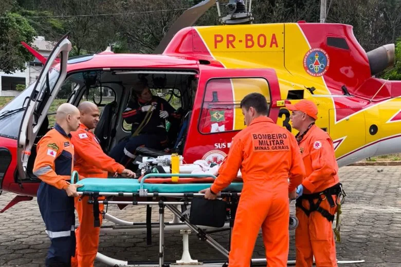 Bebê de três meses em estado grave é transferido de helicóptero de João Monlevade para BH