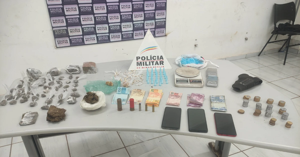 Itabira: PM prende três pessoas por tráfico e apreende drogas
