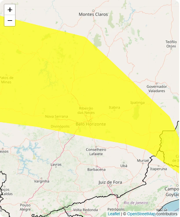 INMET emite alerta de tempestade para Itabira e região INMET emite alerta de tempestade para Itabira e região
