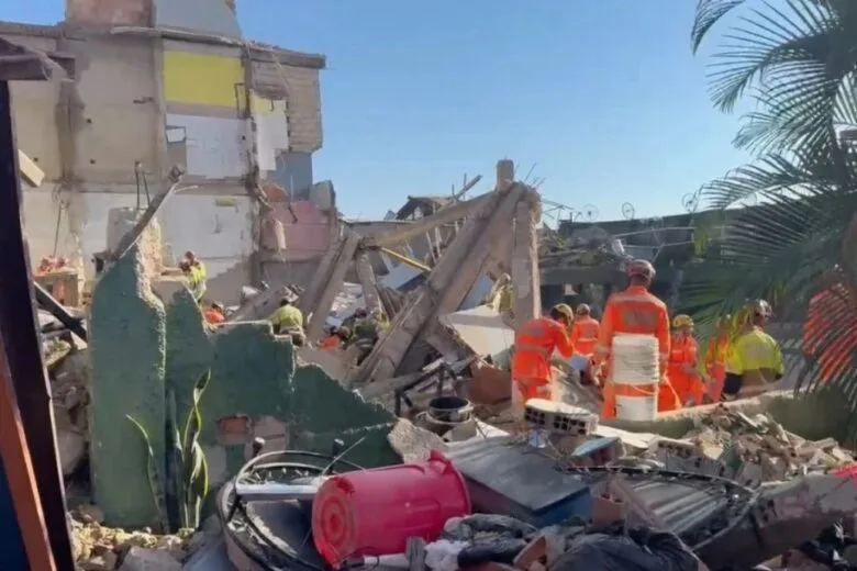 Asilo desaba em BH, deixa um morto e mobiliza força-tarefa de resgate