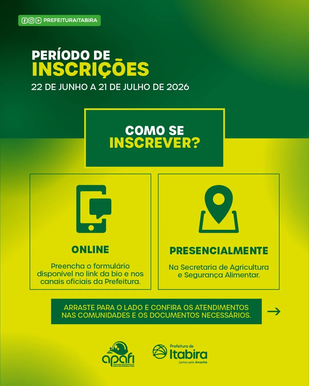 Patrulha Agrícola abre inscrições para serviços de trator destinados a produtores rurais de Itabira