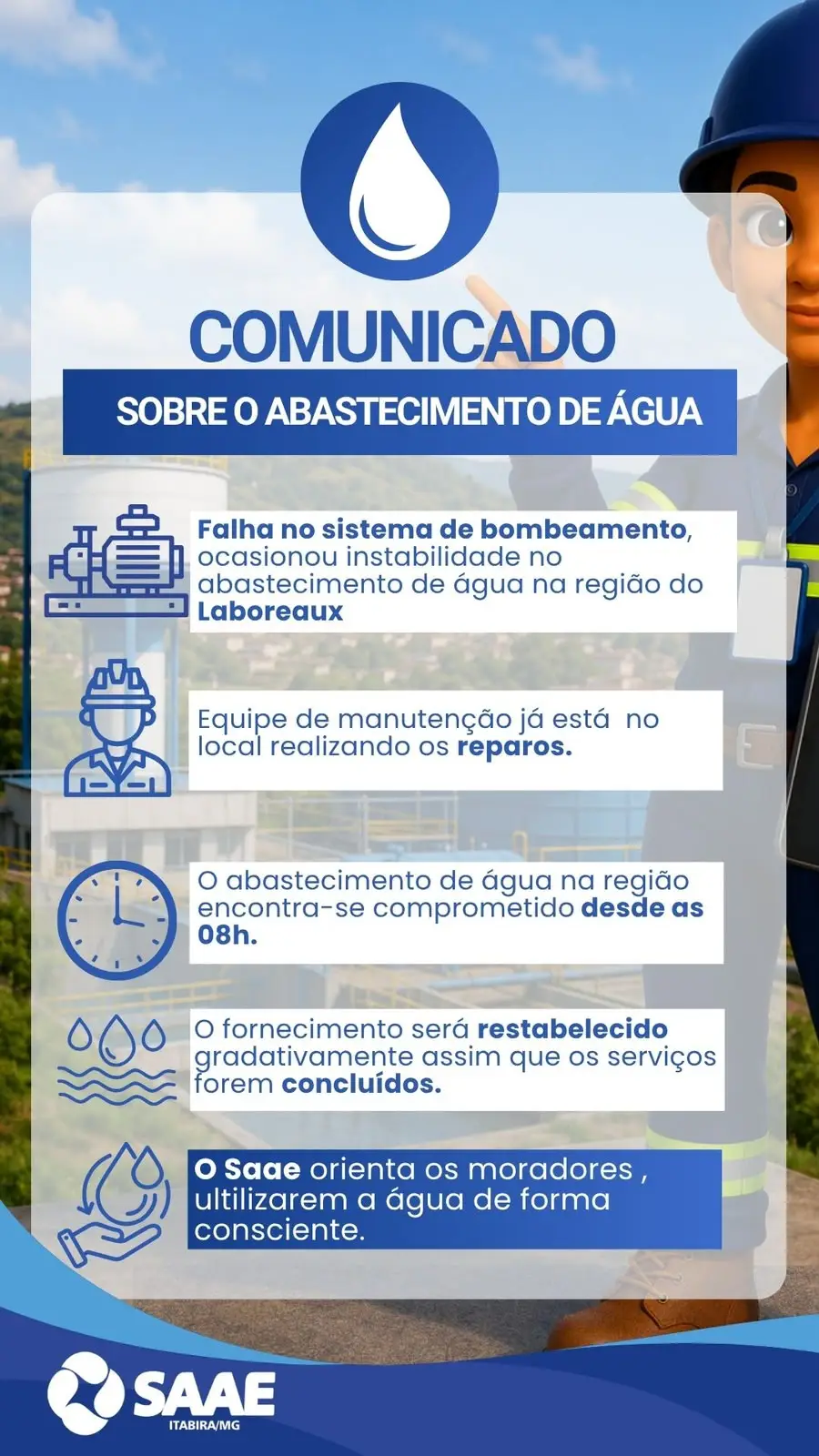 Falha no abastecimento de água