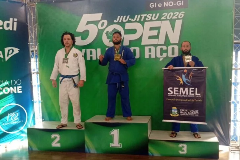 São Gonçalo do Rio Abaixo conquista títulos no 5º Open Vale do Aço de Jiu-Jitsu